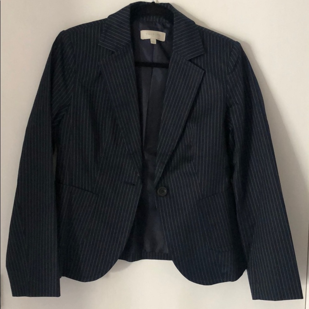 Navy pinstripe blazer from Talbots
